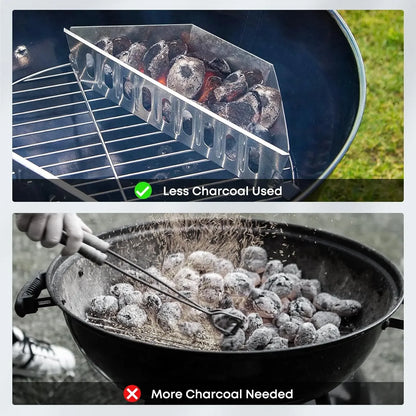 Charcoal Baskets for Weber Grill – Contoured BBQ Fuel Holders for Even Heat Distribution