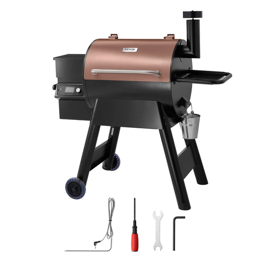 SucceBuy Wood Pellet Grill Smoker with Wi-Fi App Control, LCD Screen Controller & Outdoor BBQ Cooking