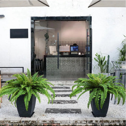 2PCS Outdoor Artificial Topiary Ball Trees UV Resistant Faux Bushes Potted Plants Door Porch Decoration Artificial Ball Trees