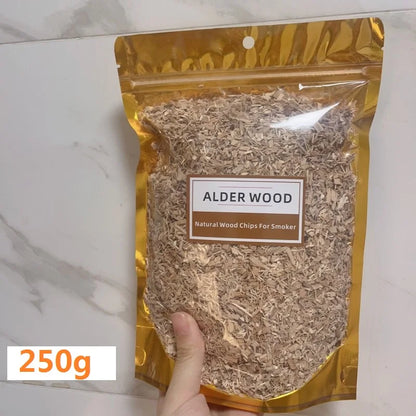 BBQ Smoking Wood Chips (125g–500g) – Apple & Oak Flavors for Grill and Smoker