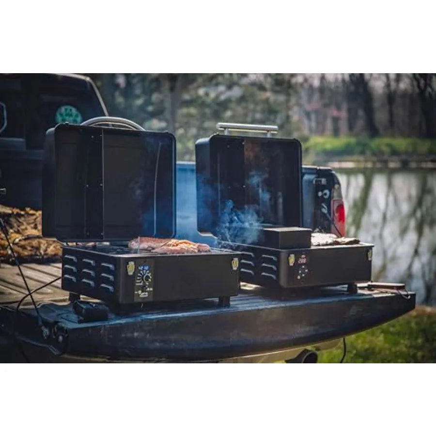 Portable Wood Pellet Grill & Smoker with Digital Controller & Cast-Iron Grate