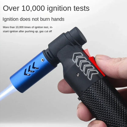 Jet Butane Cigar Lighter – Windproof Metal Torch for BBQ, Kitchen & Outdoor Use