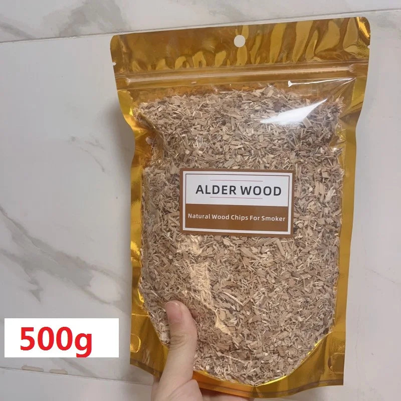 BBQ Smoking Wood Chips (125g–500g) – Apple & Oak Flavors for Grill and Smoker