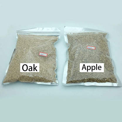125g/bag BBQ Smoking Wood Chips Apple Cherry Oak Pecan Flavors for Outdoor Smoker Fumigation Box Bacon Smoked Grill Accessories
