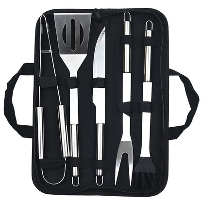 Stainless Steel BBQ Tool Set – Outdoor Grill Accessories Kit with Portable Storage Bag