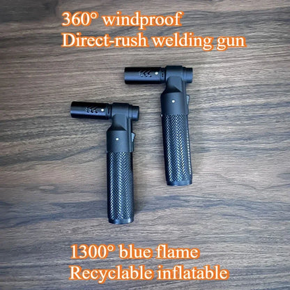 Jet Butane Cigar Lighter – Windproof Metal Torch for BBQ, Kitchen & Outdoor Use