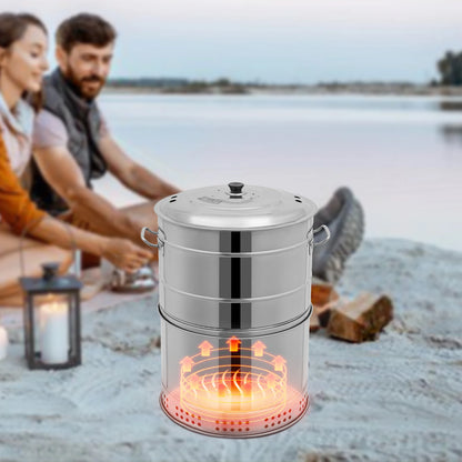 16-Inch Portable Charcoal BBQ Grill – Smokeless Vertical Rotating Kebab Machine with 50 Skewers