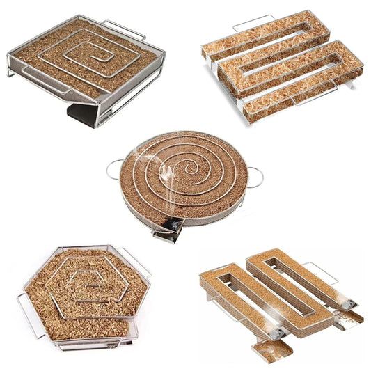 BBQ Cold Smoke Generator Set – Stainless Steel Smoke Rack for Wood Dust Outdoor Smoking