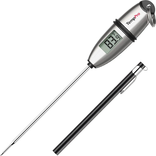 Digital Food Thermometer with Long Probe for Cooking Baking BBQ Meat Liquids Fast Accurate