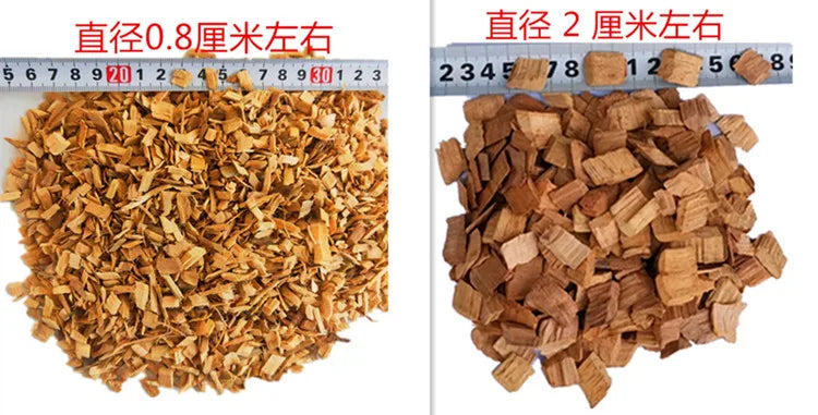 500g BBQ Smoking Wood Chips Food Smoker, Smoked Cocktails Barbecue Fruit Tree Sawdust Smoked Wood Block 0.5-3cm