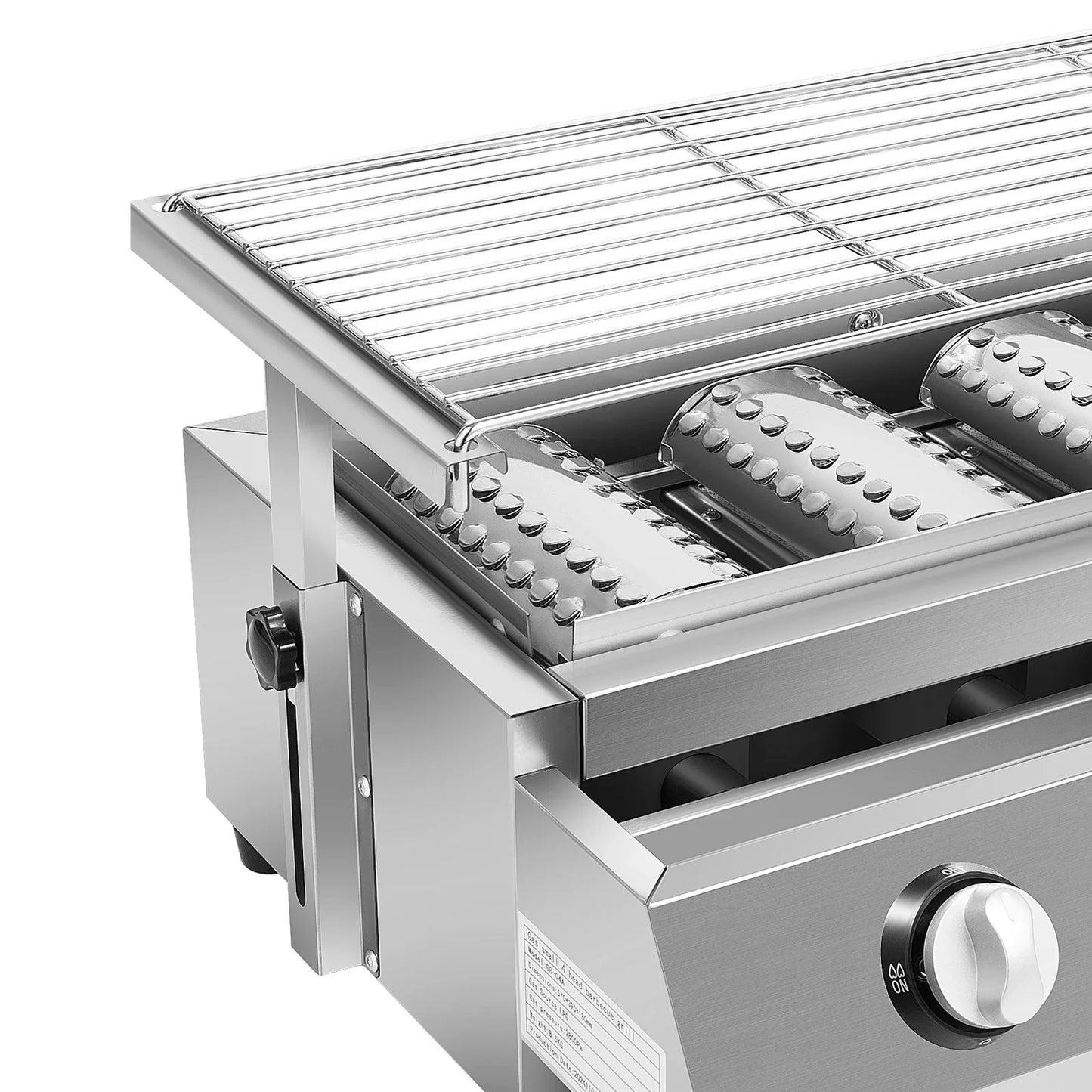 Stainless Steel Smokeless Barbecue Grill, 4 Burners, Outdoor Grill, Portable BBQ LPG Gas Removable Grill for Patio Garden.
