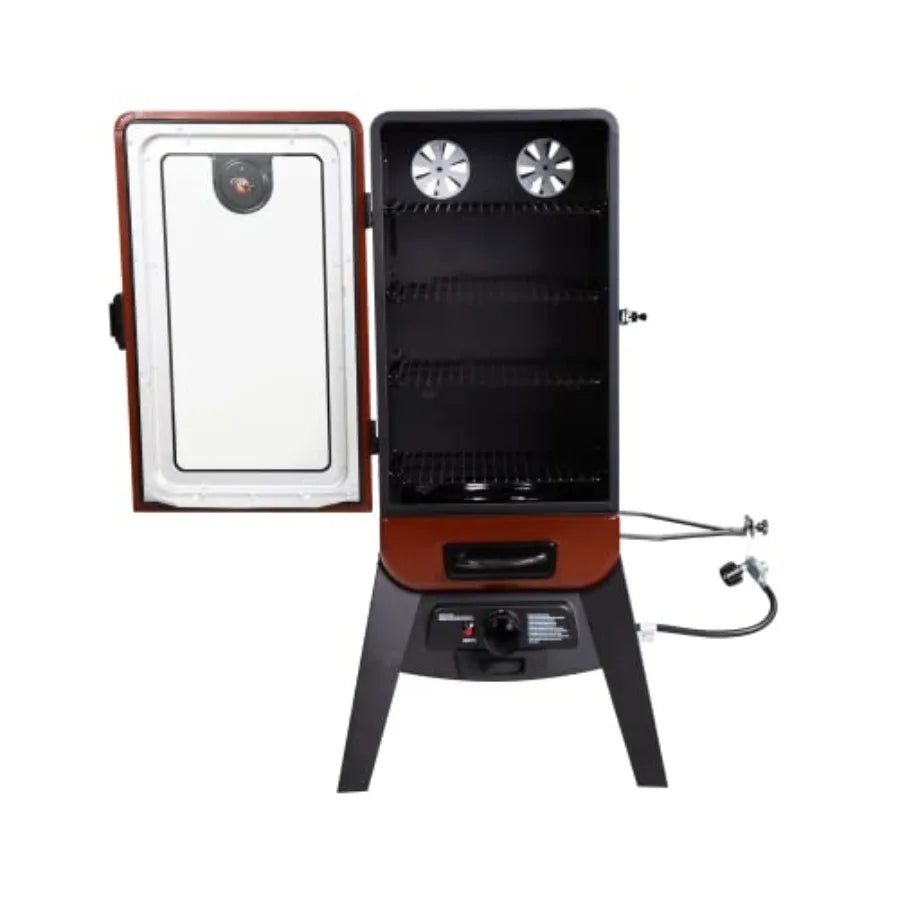 3 Series Gas Vertical Smoker in Red Hammertone