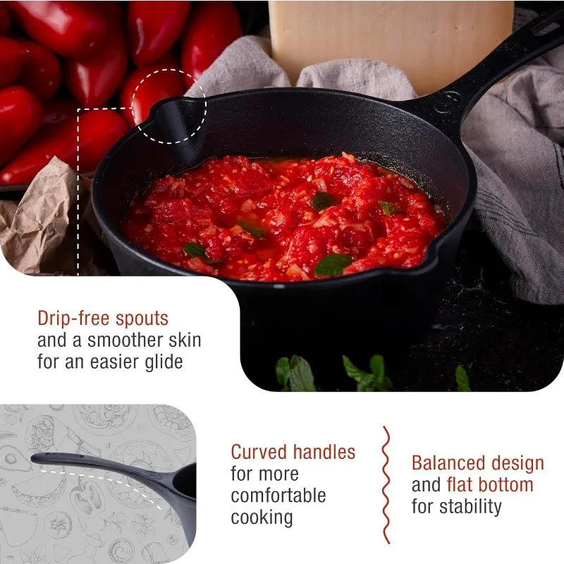 3QT Cast Iron Saucepan & Melting Pot