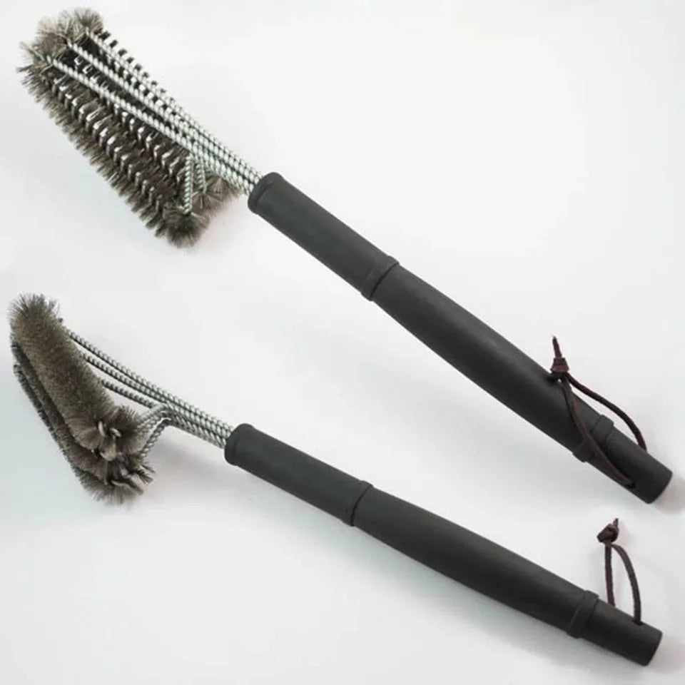 BBQ Grill Cleaning Brush – 3-in-1 Stainless Steel Bristle Brush for Easy Grill Cleaning