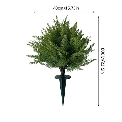 2PCS Outdoor Artificial Topiary Ball Trees UV Resistant Faux Bushes Potted Plants Door Porch Decoration Artificial Ball Trees