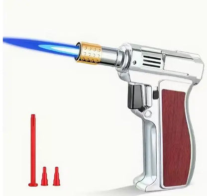 Windproof Butane Turbo Torch Lighter – for BBQ, Kitchen, Camping & Outdoor Use (Fuel Not Included)