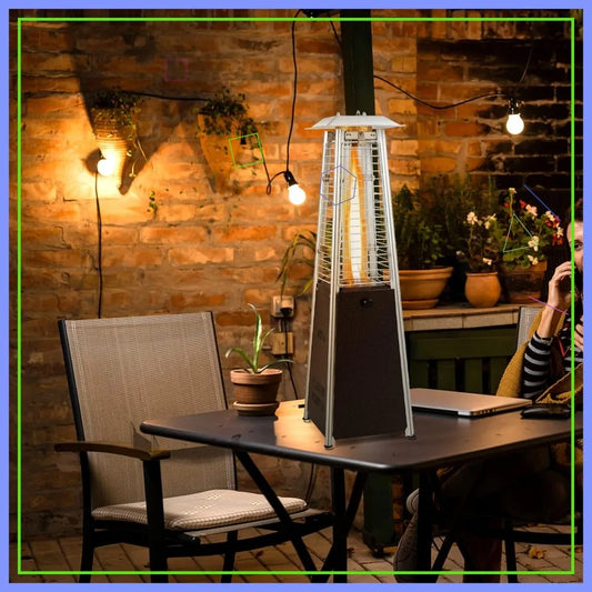 Portable Outdoor Tabletop Heater, 10,000 BTU with Tip-Over Protection for Patio Deck Porch