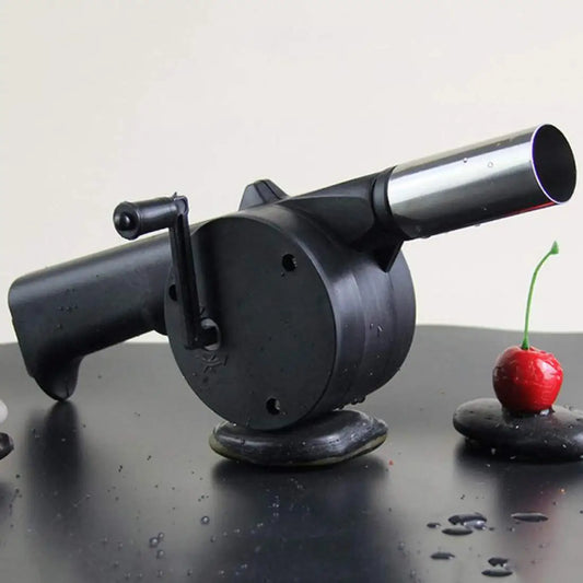 Hand-Crank BBQ Air Blower – Mini Portable Fire Bellows Fan for Grill, Camping & Outdoor Cooking