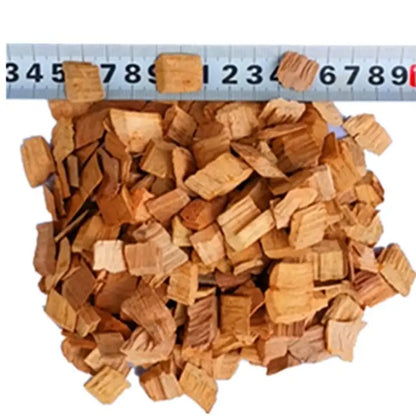 500g BBQ Smoking Wood Chips Food Smoker, Smoked Cocktails Barbecue Fruit Tree Sawdust Smoked Wood Block 0.5-3cm