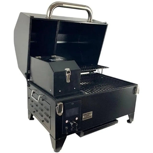Digital Pellet Grill and Smoker – 242 sq. in. Cooking Area, Dual Probes, AC/DC Powered, Black