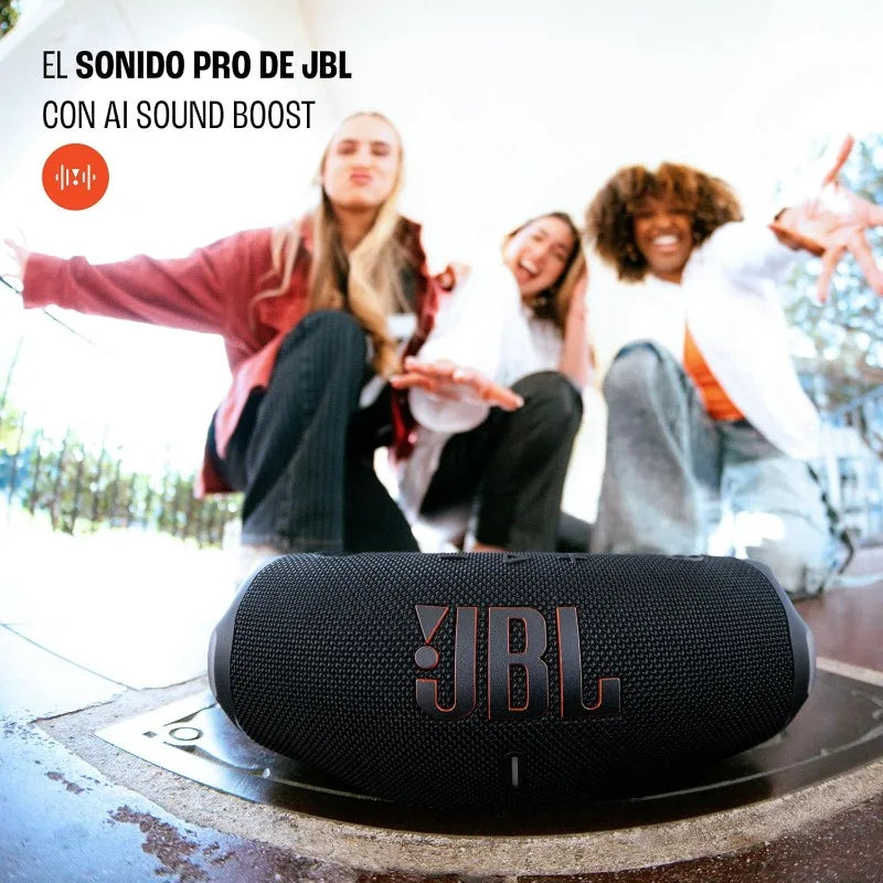 JBL Charge 6 Portable Bluetooth Speaker, Waterproof & Drop-Proof, AI Sound Boost, 28H Playtime, Power Bank, Black