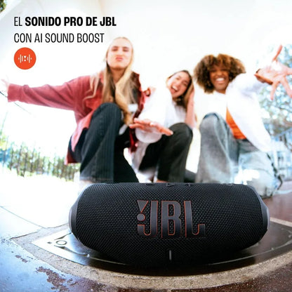JBL Charge 6 Portable Bluetooth Speaker, Waterproof & Drop-Proof, AI Sound Boost, 28H Playtime, Power Bank, Black