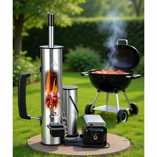 Cold Smoke Generator for Grill – 304 Stainless Steel Double-Tube Smoker with Anti-Scald Handle for Camping & BBQ
