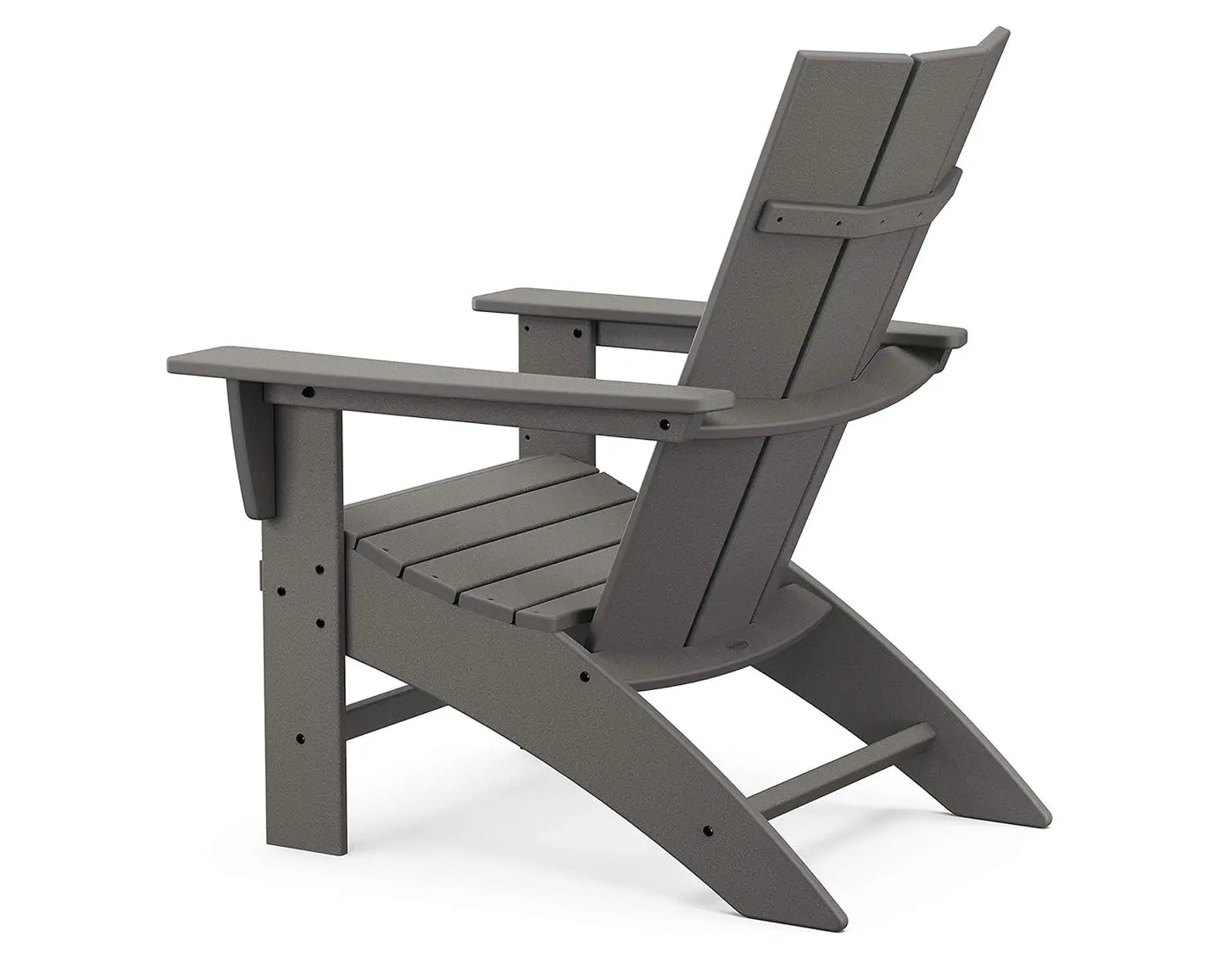 Modern Curveback Adirondack Chair, HDPE Outdoor Patio Furniture, All-Weather Fade-Resistant Deck, Garden & Fire Pit Chair