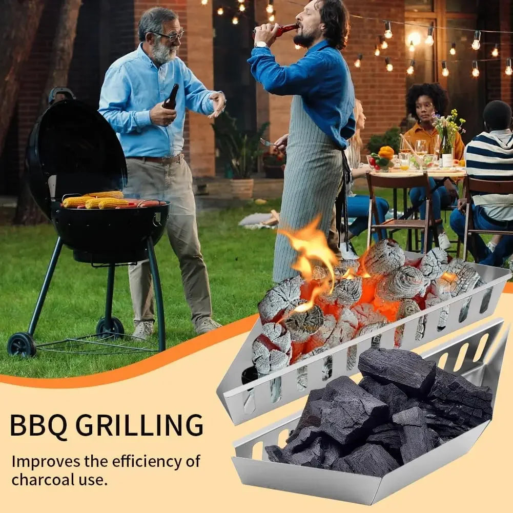 Charcoal Baskets for Weber Grill – Contoured BBQ Fuel Holders for Even Heat Distribution