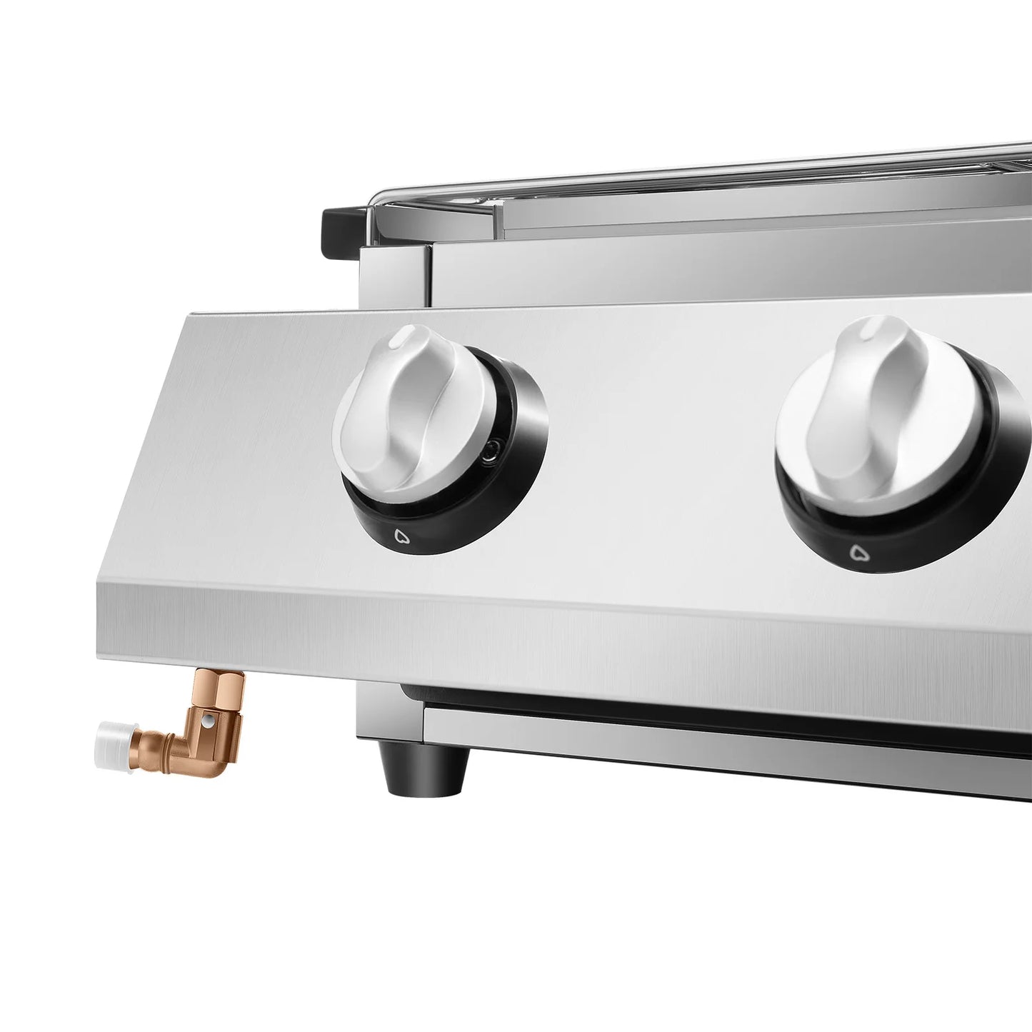 Stainless Steel Smokeless Barbecue Grill, 4 Burners, Outdoor Grill, Portable BBQ LPG Gas Removable Grill for Patio Garden.
