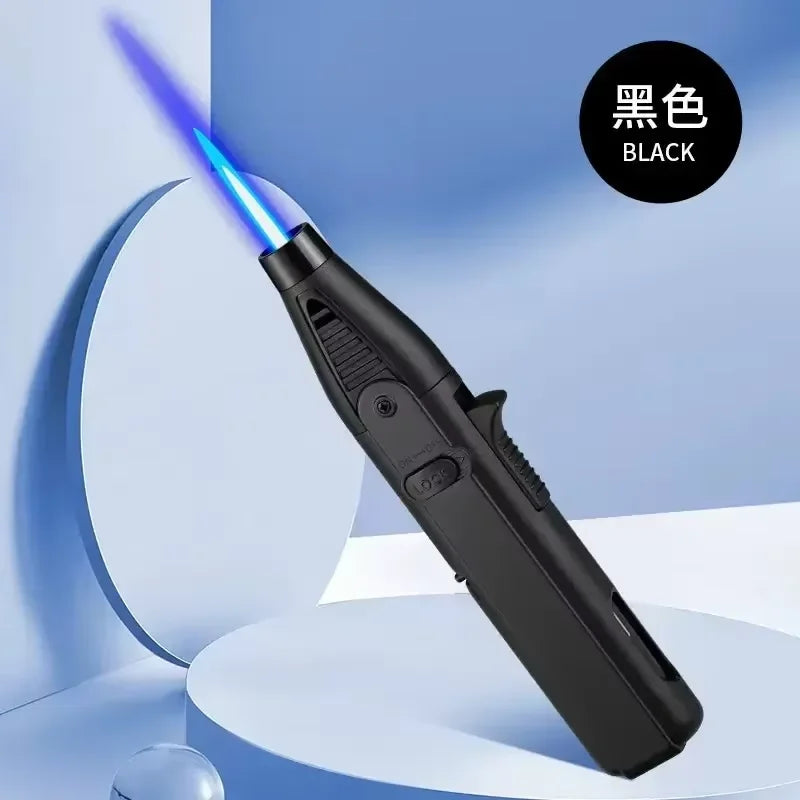 Planet Lightsaber Metal Torch Lighter – Windproof 360° Turbine Jet Flame for BBQ, & Cigars (Butane)