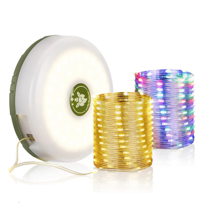 10m Retractable LED String Lights – RGB & Warm White, Rechargeable Portable Lantern for Indoor & Outdoor Use