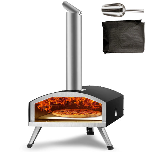 SucceBuy 12" Charcoal Pizza Oven – Portable Outdoor Grill
