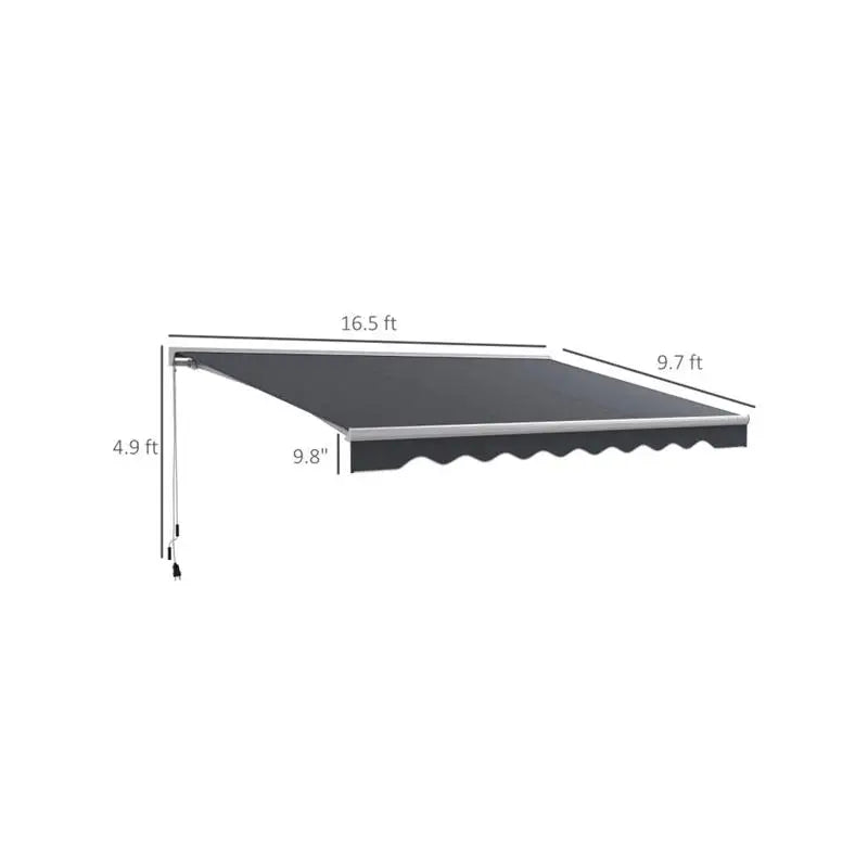Retractable Electric Patio Awning with UV Protection & Weather-Resistant Design