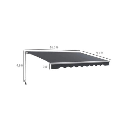 Retractable Electric Patio Awning with UV Protection & Weather-Resistant Design