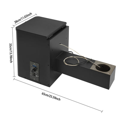 Pellet Smoker Hopper Assembly Kit – 180–450°F Precision Temperature Control with Dual-Function Wind System.
