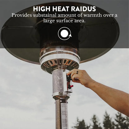 Outdoor Heaters for Patio 50,000 BTU Propane Heater, Portable with Wheels