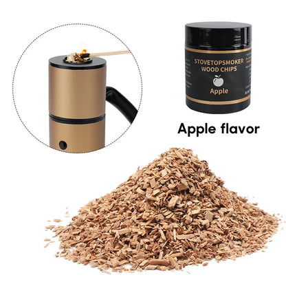Kitchen Smoked Wood Shavings, Apples, Walnuts, Cherries, Oak Flavors, Molecular Cooking Wood Chips