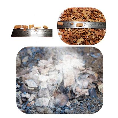 500g BBQ Smoking Wood Chips Food Smoker, Smoked Cocktails Barbecue Fruit Tree Sawdust Smoked Wood Block 0.5-3cm