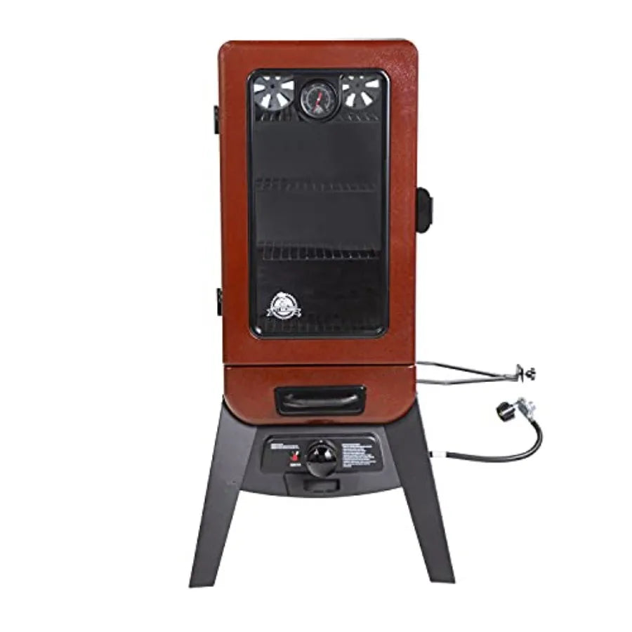 3 Series Gas Vertical Smoker in Red Hammertone