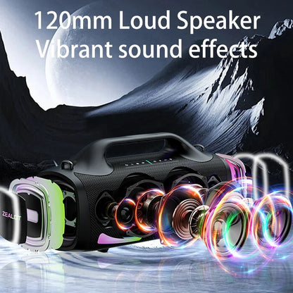 Zealot S79 100W Wireless Speaker, Portable Outdoor Subwoofer, HiFi Sound, Dual Pairing, Fast Charging, 24000mAh Battery