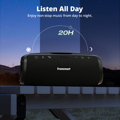 Tronsmart Mirtune S100 Bluetooth Speaker, 50W Powerful Sound, IPX7 Waterproof, Retractable Handle, Built-in Power Bank