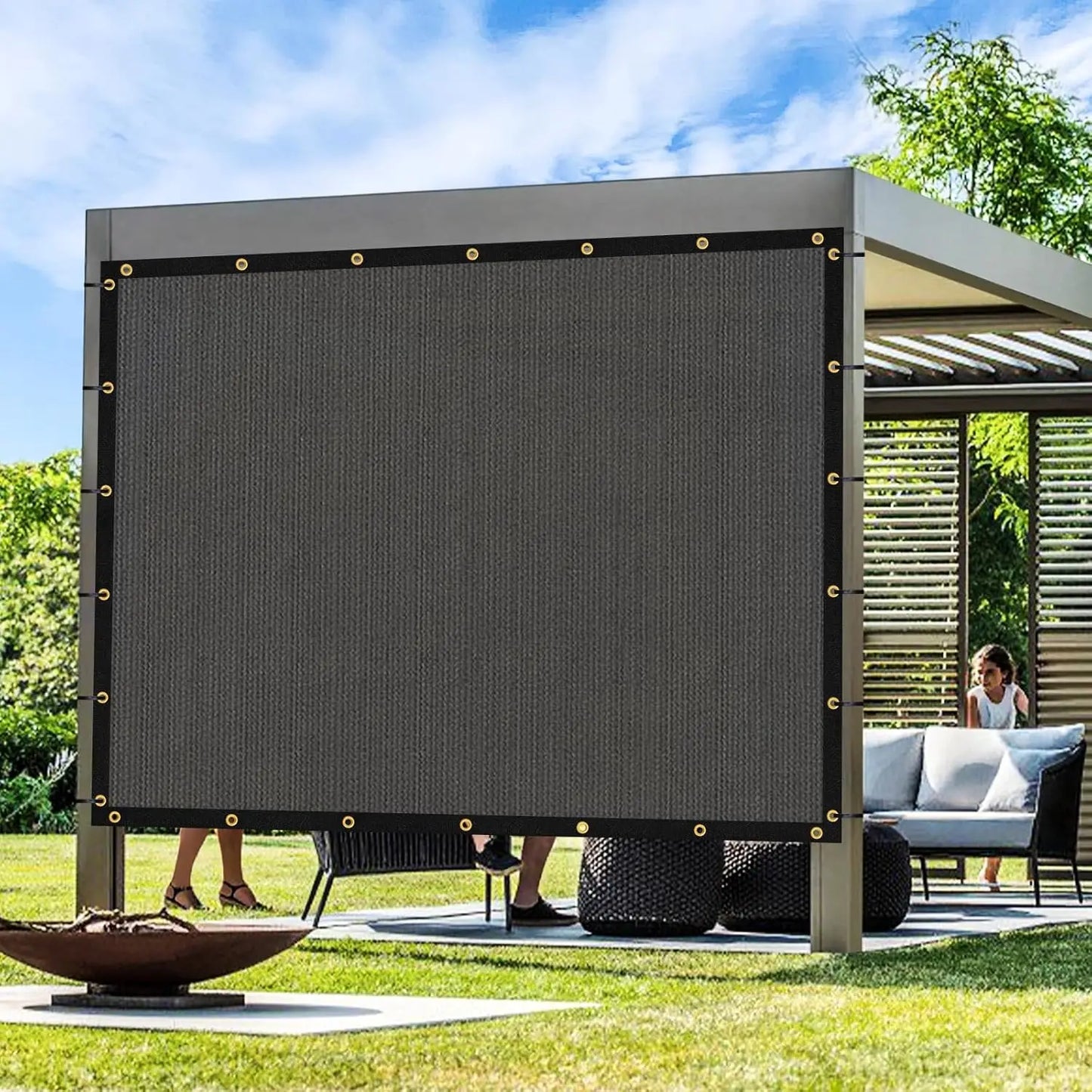 20' x 24' Outdoor Pergola Shade Cover with Grommets, 90% UV Protection