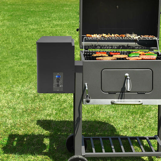 Pellet Smoker Hopper Assembly Kit – 180–450°F Precision Temperature Control with Dual-Function Wind System.