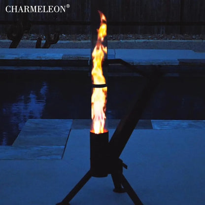 CHARMELEON - Portable Wood Pellet Fire Pit – Painted Stainless Steel Outdoor Heater for Patio & Backyard