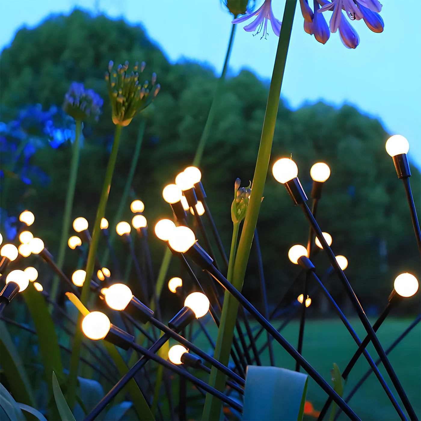 8-Head Solar Firefly Lights LED- Solar Outdoor Decorative Garden Lights Waterproof High Flexibility