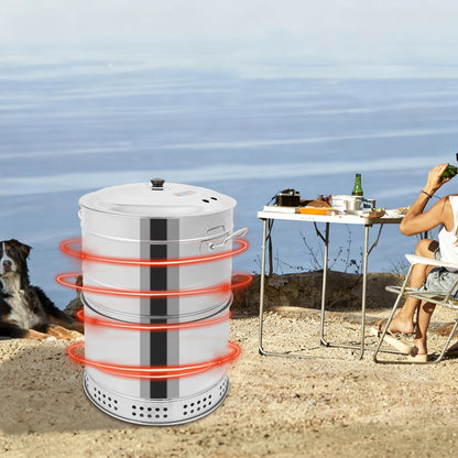 16-Inch Portable Charcoal BBQ Grill – Smokeless Vertical Rotating Kebab Machine with 50 Skewers