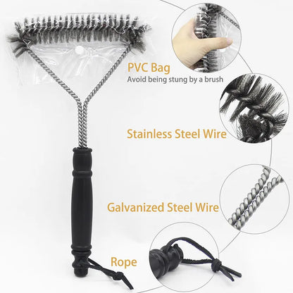 BBQ Grill Brush – Stainless Steel Bristle Cleaner for Non-Stick Grills & Accessories