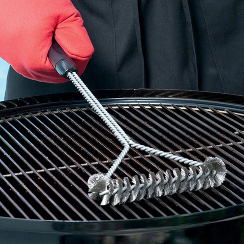 BBQ Grill Brush – Stainless Steel Bristle Cleaner for Non-Stick Grills & Accessories