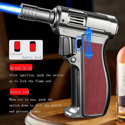 Windproof Butane Turbo Torch Lighter – for BBQ, Kitchen, Camping & Outdoor Use (Fuel Not Included)